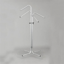 Вешало - стойка для одежды напольная регулируемая металлическая 4-х рожковая стационарная, серая A-СТ-037-Л