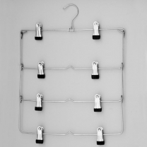 Вешалка плечики с зажимом для одежды металлическая с прищепками для брюк, 320мм, многоярусная.  WL-107(4)