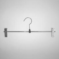 Вешалка плечики с зажимом для одежды металлическая с прищепками для брюк, одноярусная 7879