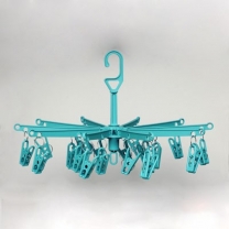 Вешалка вертушка для одежды круговая с 20 прищепками пластиковая, .  В-150П