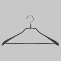 Вешалка плечики для одежды комбинированная, 420 мм, цвет: черный (с перекладиной), размер одежды: 40-42(S). WL142