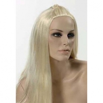 Парик женский для манекена, искусственный, без челки, прямые длинные волосы, цвет платинум блонд. MD-G006