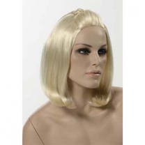 Парик женский для манекена, искусственный, без челки, прямые волосы до плеч, цвет платинум блонд. MD-G015