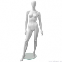 Манекен женский, белый, абстрактный, для одежды в полный рост, классическая поза MD-Glance Matte 05