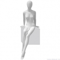 Манекен женский, белый, абстрактный, для одежды в полный рост, сидячий MD-Glance Matte 20