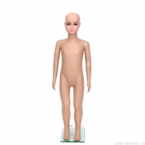 Манекен детский, пластиковый, телесного цвета, для одежды в полный рост, стоячий прямо, классическая поза. MD-CS-1