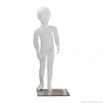 Манекен детский, стилизованный, пластиковый, для одежды в полный рост, цвет белый, стоячий прямо. MD-M RO MATILDE
