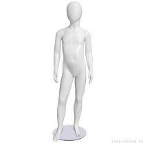 Манекен детский, стилизованный, белый глянец, для одежды в полный рост, на 6 лет, стоячий прямо. MD-FRJ-17C-01G